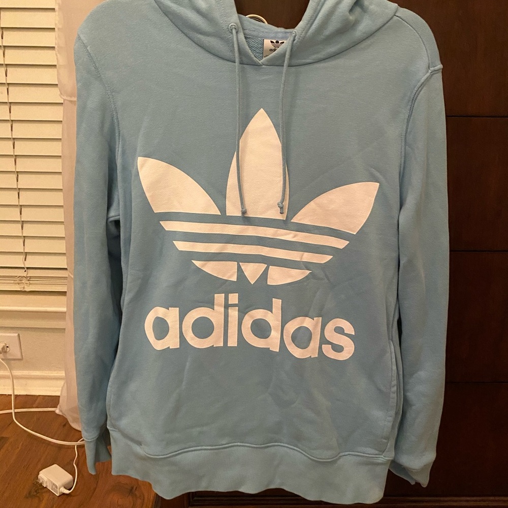 Adidas Light Blue Hoodie Women’s